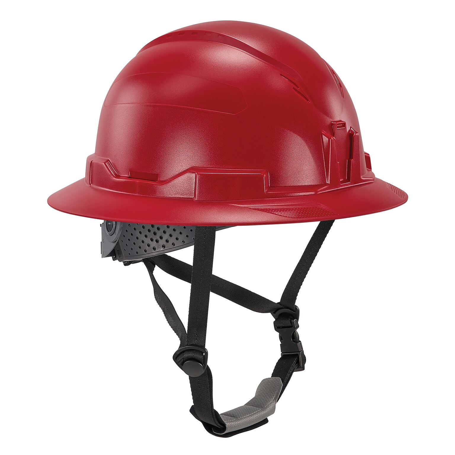 Ergodyne Skullerz 8963 PC-ABS Type II, Class E, 6-point Ratchet Suspension Full Brim Safety Helmet, Red (60544)