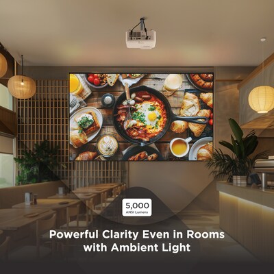 ViewSonic 4K UHD 5000 Lumens Laser Projector with High Brightness, White (LS740-4K)