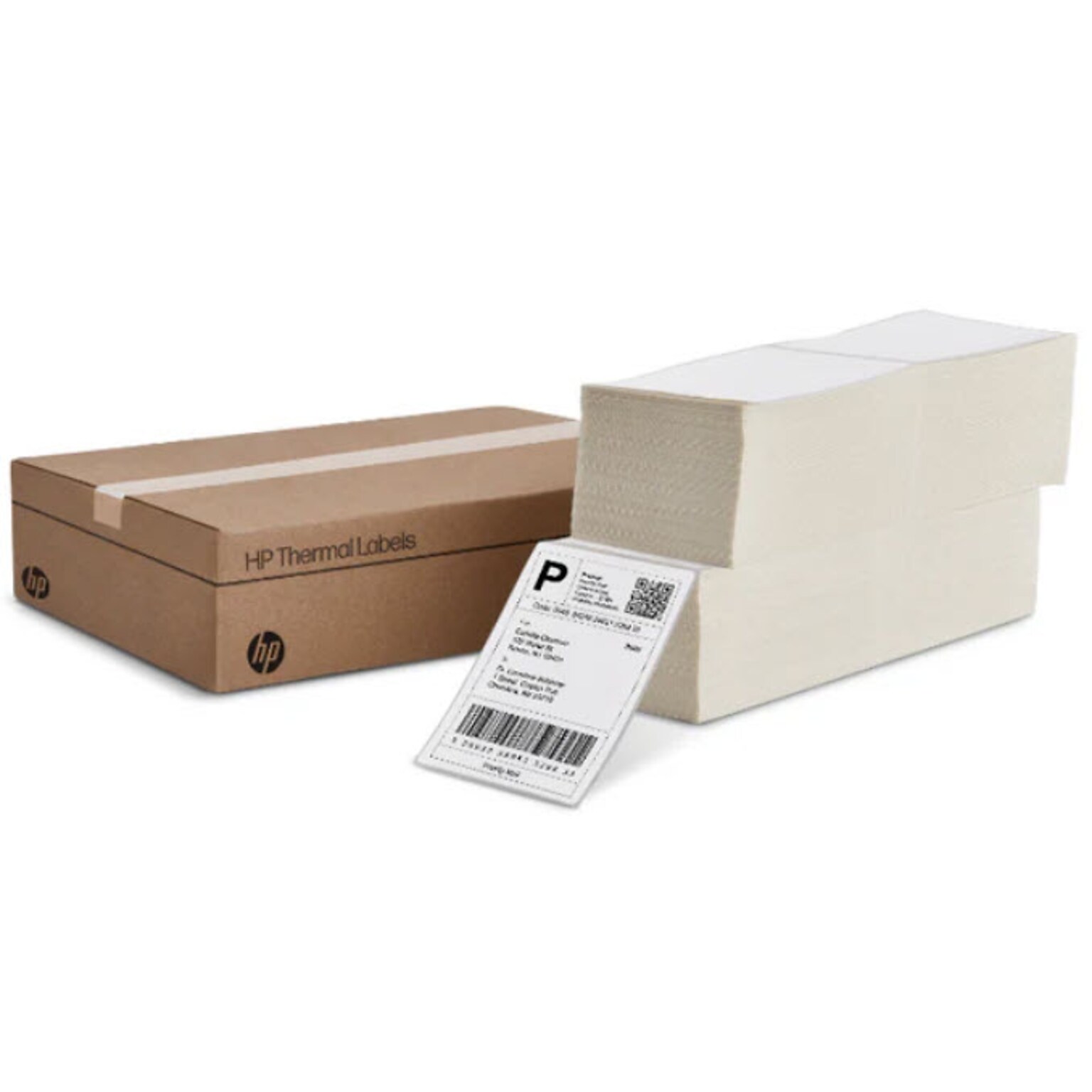 HP Direct Thermal Fanfold Labels, 4 x 6, White, 1000 Labels/Pack (HPKEF4X6PK2)