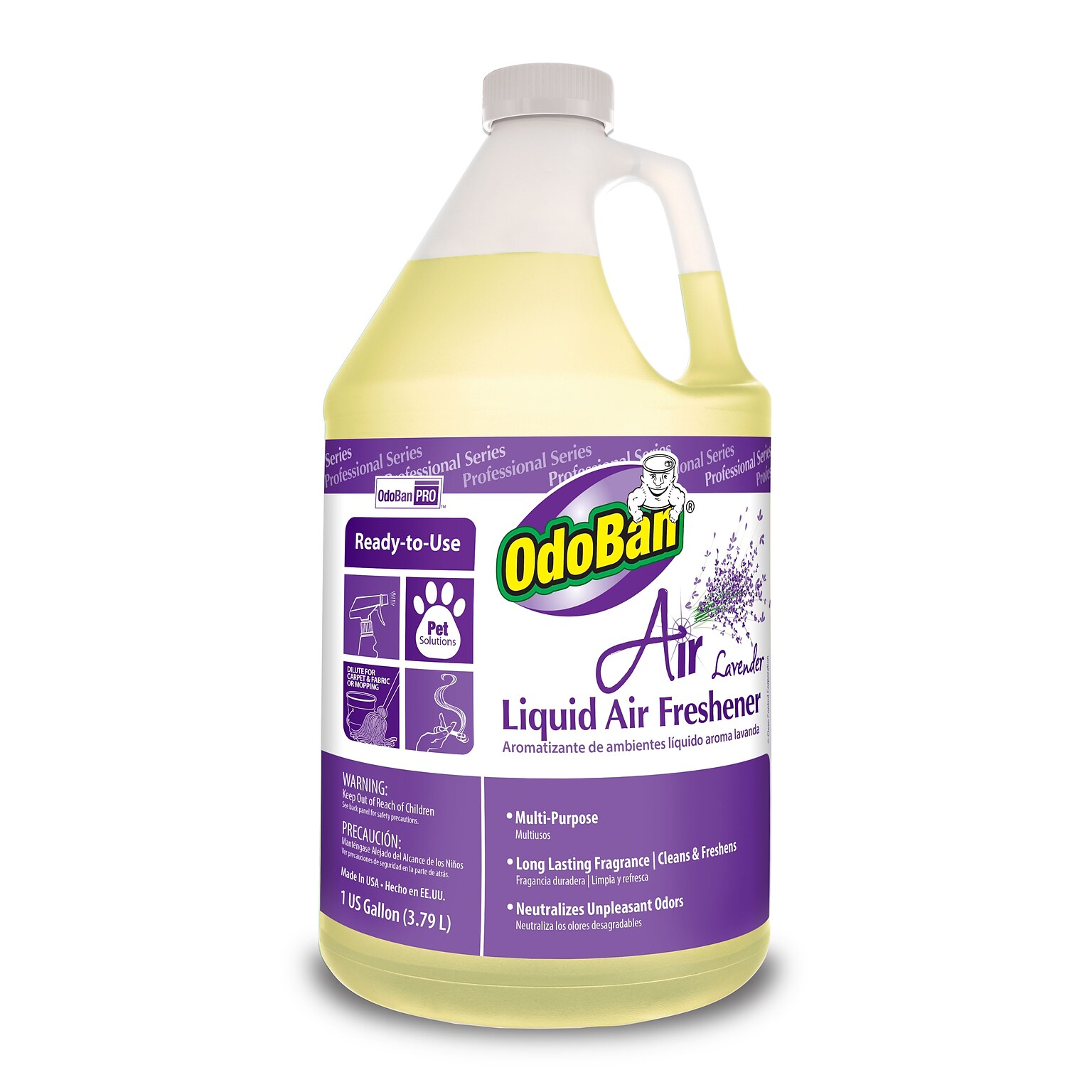 OdoBan Professional Air Freshener, Lavender Scent, 1 Gallon (977562-G4)