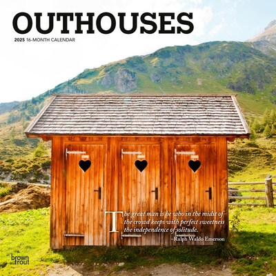 2025 BrownTrout Outhouses 12" x 12" Monthly Wall Calendar (9781975477493)