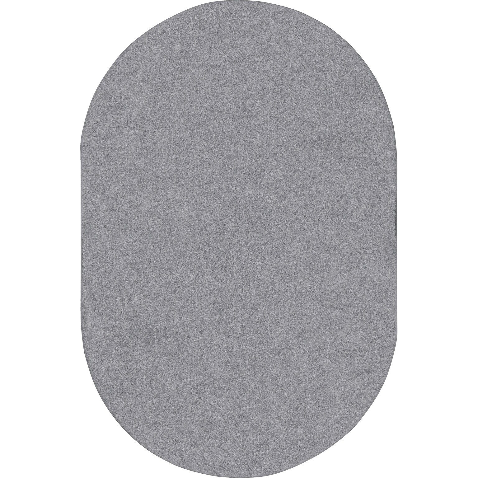Joy Carpets Endurance Polyester 12 x 76 Oval Machine Tufted Rug, Silver (80SS-12)