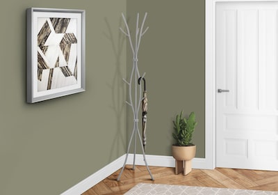 Monarch Specialties Inc. Coat Tree, Silver, Metal (I 2061)