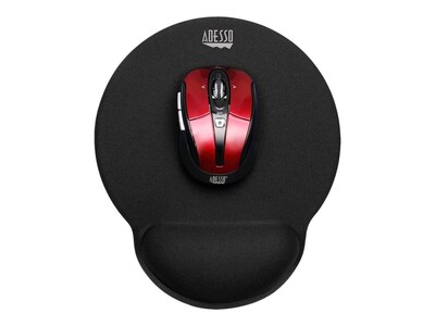 Adesso Truform Visco Foam Non-Skid Mouse Pad/Wrist Rest Combo, Black (TRUFORM P200)