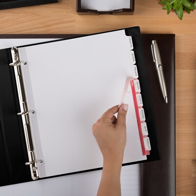 Avery Index Maker Extra-Wide Paper Dividers with Print & Apply Label Sheets, 8 Tabs, White, 5 Sets/Pack (AVE11441)