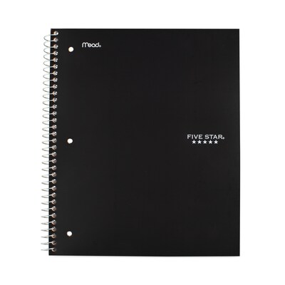 Five Star® 1-Subject Wirebound Notebook, 8" x 10.5", Wide/Legal Rule, 100 Sheets, Assorted Colors, 6/Pack (MEA38042)