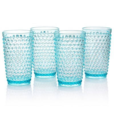 Gibson Home Malone Plastic Pitcher and Tumbler Set, 5 Piece, Light Blue (935116861M)