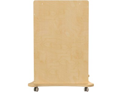 Flash Furniture Bright Beginnings Mobile Storage Cart, 36.25"H x 26.75"W x 26.75"D, Brown (MK-ME06639-GG)