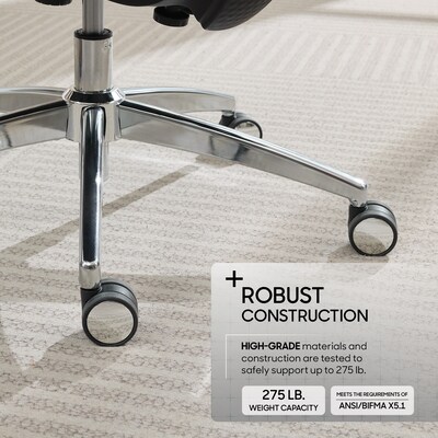 Sharper Image Flex Back Ergonomic Mesh Swivel Task Chair, Dark Gray (60118-DGRY)