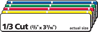 Avery Removable Laser/Inkjet File Folder Labels, 2/3" x 3 7/16", Assorted Colors, 750 Labels Per Pack (06466)