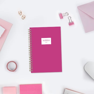 2027 Blue Sky 5" x 8" Weekly & Monthly Planner, Fuchsia (164285)