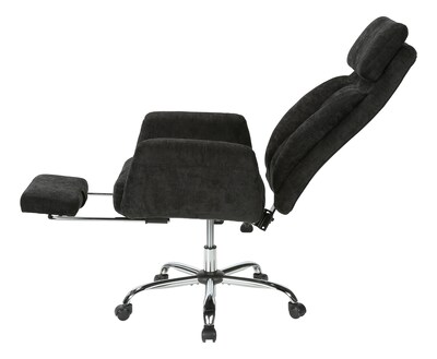 Monarch Specialties Inc. Ergonomic Fabric Swivel Executive Chair, Black (I 7273)