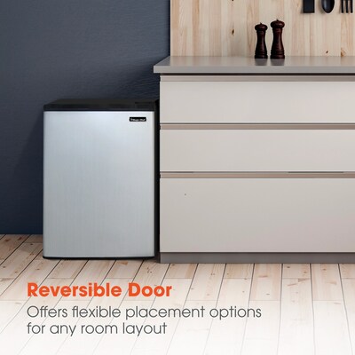 Magic Chef Reversible Door Refrigerator, 2.6 Cu. Ft., Stainless Steel (HMAR265SE)