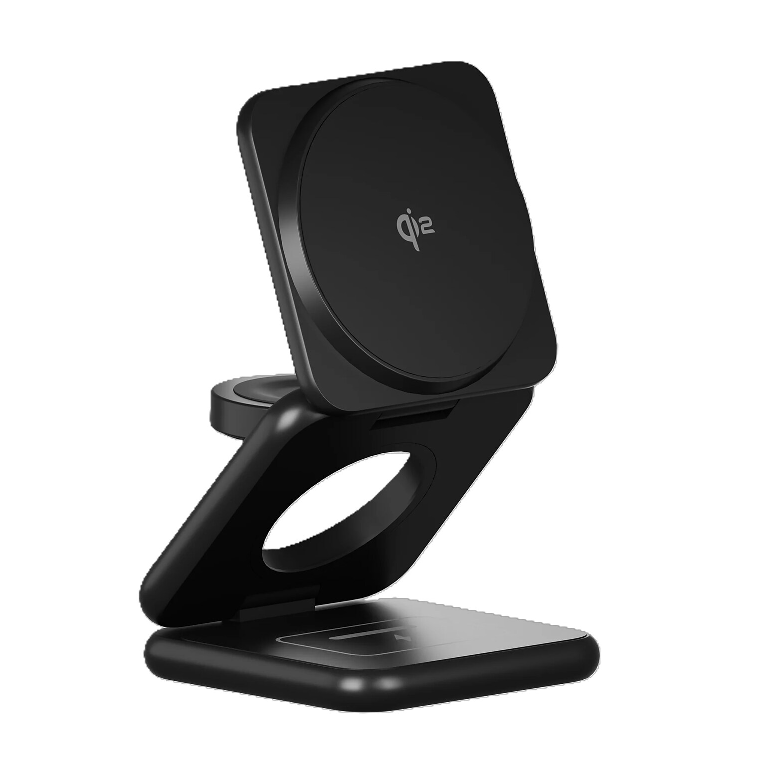 CODi Qi2 Folding Wireless Charging Stand for iPhone, Apple Watch & Wireless Earbuds, Black (PWRC-31Q2)