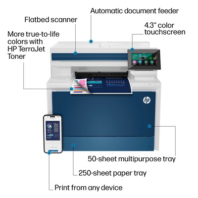 HP LaserJet Pro MFP 4301fdw Wireless Color All-In-One Printer, Scan, Copy, Fax (4RA82F) with 3-Year Care Pack and Installation