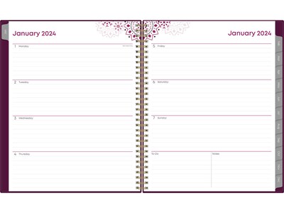 2024 Blue Sky Analeis 8.5 x 11 Weekly & Monthly Planner, Black/White  (100001-24)