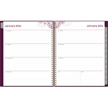 2024 Blue Sky Gili 8.5 x 11 Weekly & Monthly Planner, Purple/White (117889-24)