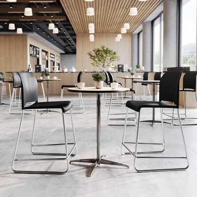 Flash Furniture Hercules Kenai Classic Plastic Stacking Full Back Counter Stools, Black, 3-Pieces (3RUT239AHCSBKCR)