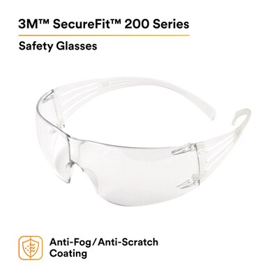 3M SecureFit Protective Eyewear, Clear Lens (SF201AF)