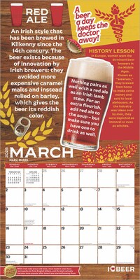 2025 BrownTrout I Love Beer 12" x 12" Monthly Wall Calendar (9781975479459)