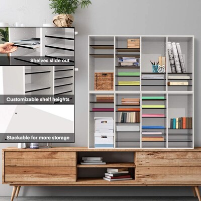 AdirOffice 500 Series 36-Compartment Literature Organizers, 39.3" x 11.8", White, 2/Pack (500-36-WHI-2PK)