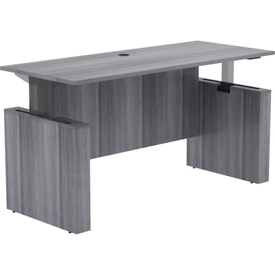 Lorell Essentials Series 72W Electric Adjustable Standing Desk, Weathered Charcoal (LLR69578)