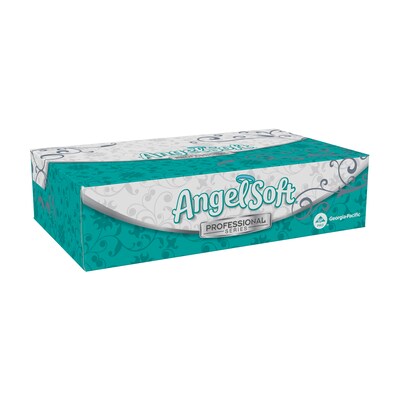 Angel Soft Professional Series Standard Facial Tissues, 2-Ply, 100 Sheets/Box, 30 Boxes/Pack (48580)