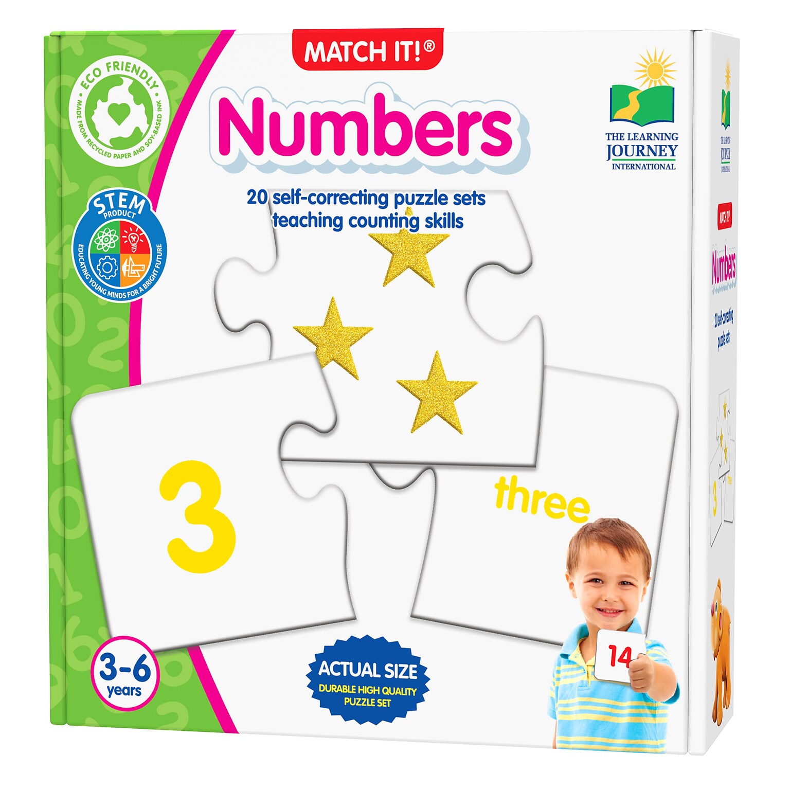 The Learning Journey International Match It! - Numbers, 60/Pieces, 20 Puzzles (LJI116432)