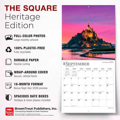 2027 BrownTrout Magic Places 12" x 12" Monthly Wall Calendar (9798330711680)