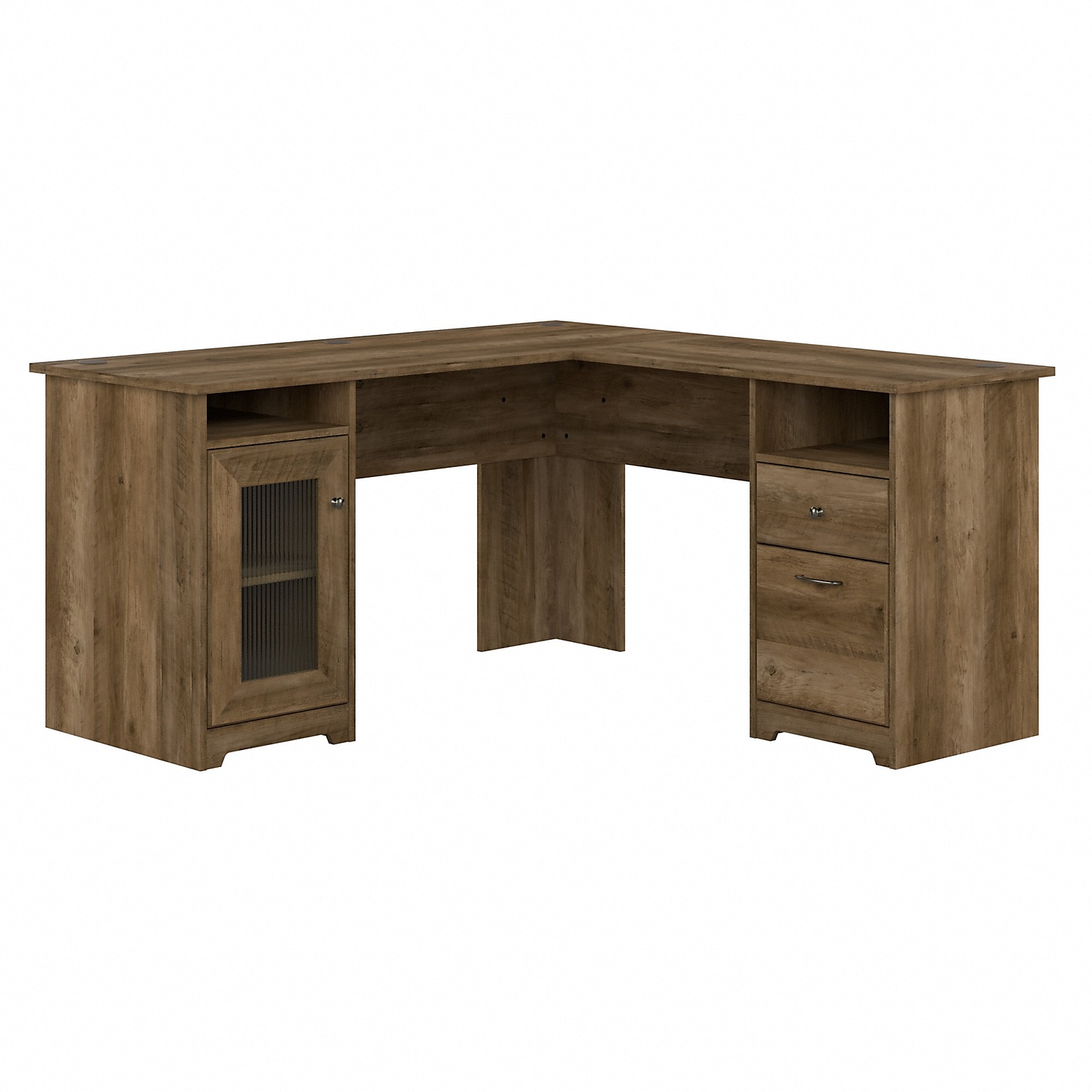 Bush Furniture Cabot 60W L Shaped Computer Desk, Reclaimed Pine (WC31530-03K)