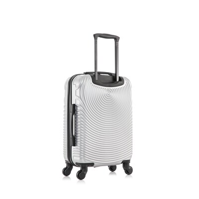 DUKAP Inception 22.04" Hardside Suitcase, 4-Wheeled Spinner, TSA Checkpoint Friendly, Silver (DKINC00S-SIL)