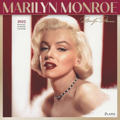 2025 Plato Marilyn Monroe 12 x 12 Monthly  Wall Calendar (9781975480073)