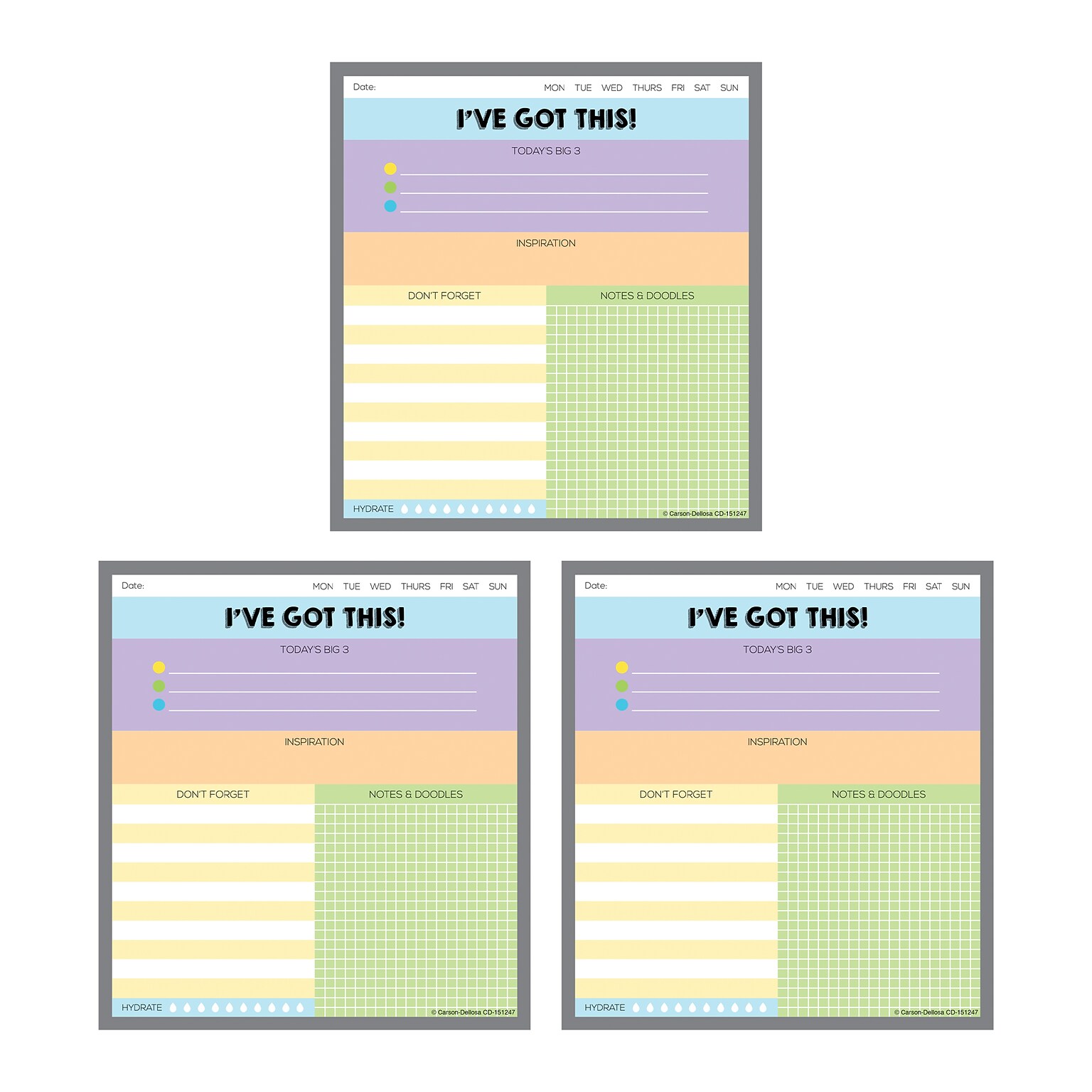 Carson-Dellosa Ive Got This! Notepad Set, Multicolored (145400)