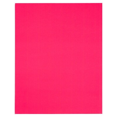 JAM Paper Laminated Two-Pocket Glossy Presentation Folders, Fuchsia Hot Pink, 6/Pack (385GFUA)