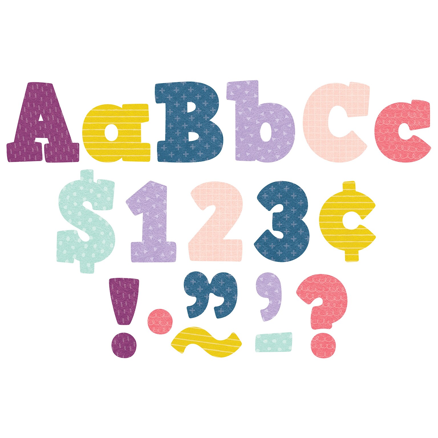 Teacher Created Resources Oh Happy Day 4 Bold Block Letters, Assorted Colors, 230/Pack (TCR9037)