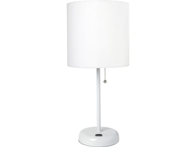 Creekwood Home Oslo LED Table Lamp, White (CWT-2011-WO)