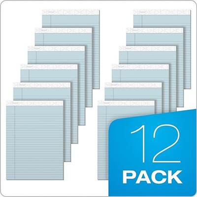 TOPS Prism+ Notepads, 8.5" x 11.75", Wide, Blue, 50 Sheets/Pad, 12 Pads/Pack (TOP63120)