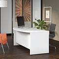 Bush Business Furniture Studio C 72W Bow Front Desk, White (SCD172WH)