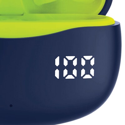 STUDIO PRO by FISHER Active Pro Wireless Noise Canceling Earbuds, Bluetooth, Navy Blue/Green (STW290A)