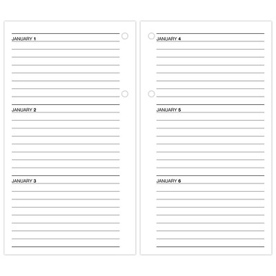 2027 AT-A-GLANCE 8" x 4.5" Daily Calendar Refill Pages, White/Black (E210-50-27)