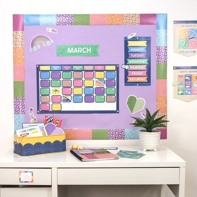 Carson Dellosa Crafty and Cool Calendar Bulletin Board Set, 145 Pieces/Set (110596)