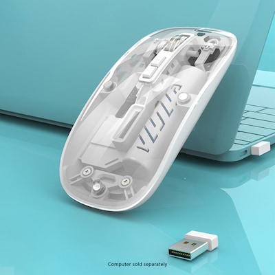 SaharaCase Glacier Wireless Ergonomic Laser Mouse, White (KB58)