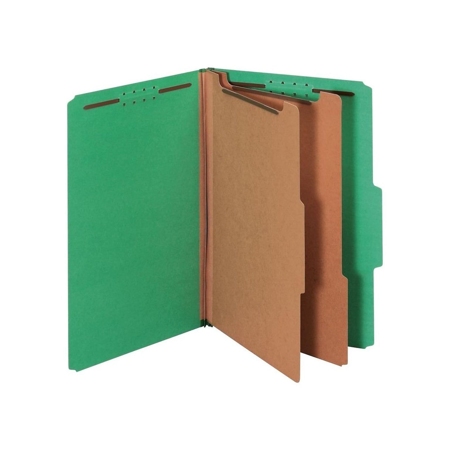 Pendaflex Pressboard Classification Folder, 2-Dividers, 2 1/2 Expansion, Legal Size, Dark Green, 10/Box (29033P)