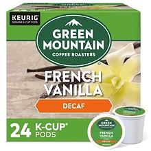 Green Mountain French Vanilla Decaf Coffee, Keurig® K-Cup® Pods, Light Roast, 24/Box (7732)