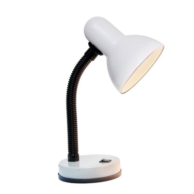 Simple Designs Basic LED Desk Lamp, 14.25", White (LD1003-WHT)