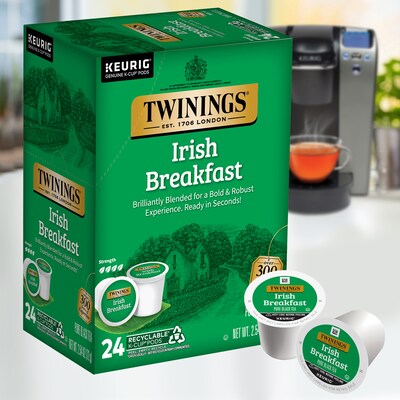 Twinings Irish Breakfast Black Tea, Keurig® K-Cup® Pods, 24/Box (TNA87303)