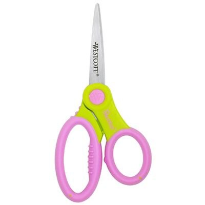 Westcott® Ultra Soft Handle Scissors; Microban Protected, 5, Pointed Tip