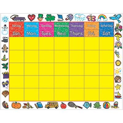 Calendar: Kid-Drawn Border Chart