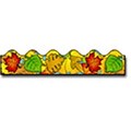 Colored Leaves Scalloped Border