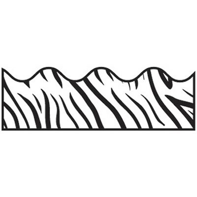 Zebra Print Scalloped Border